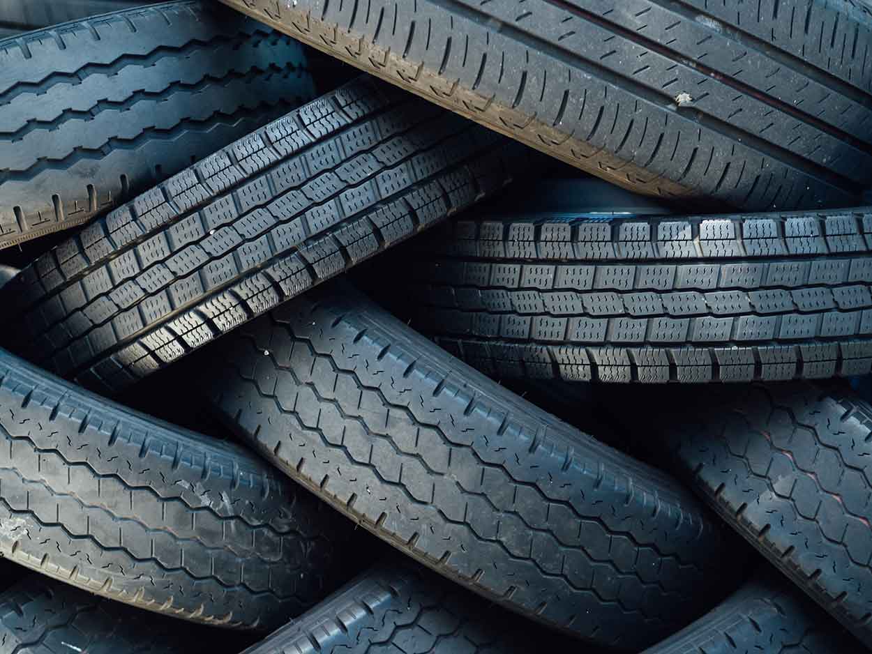 Pile of well-maintained tyres