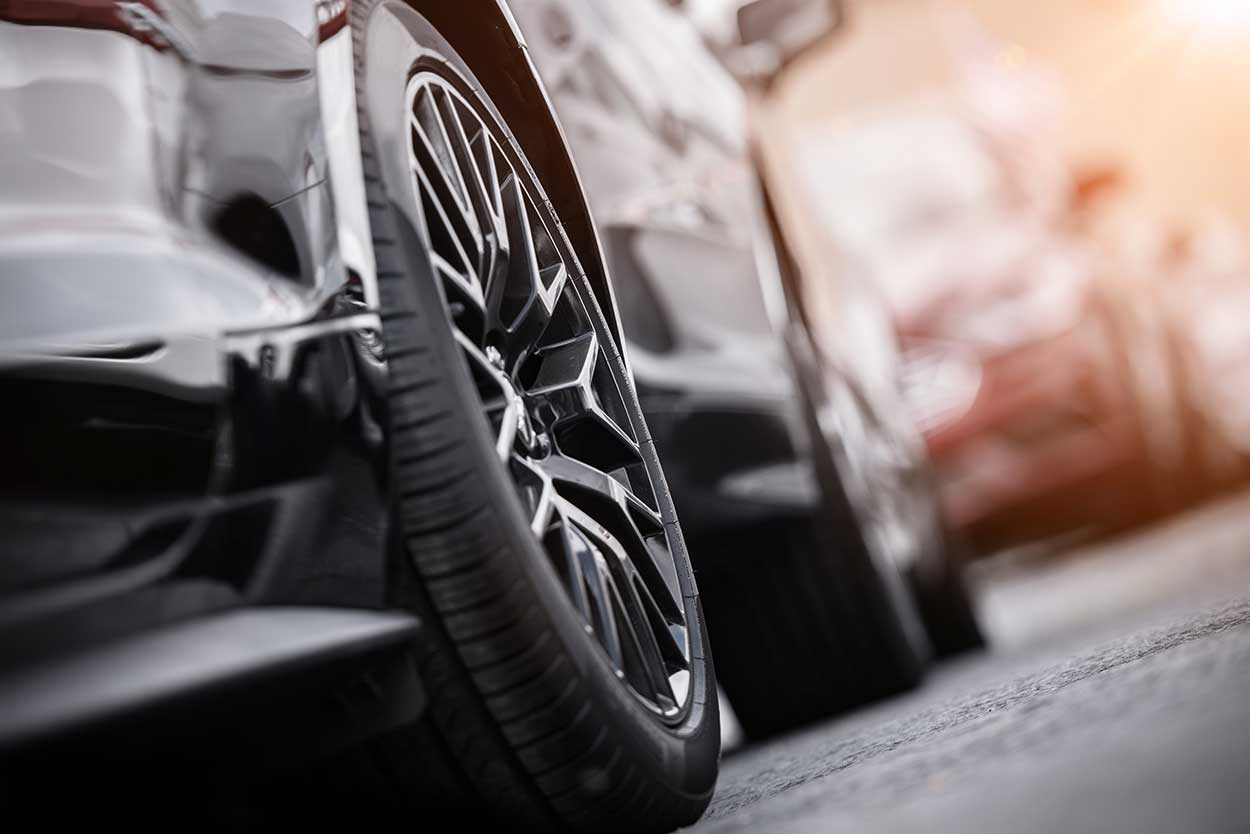 alloy wheel of a nearly new car