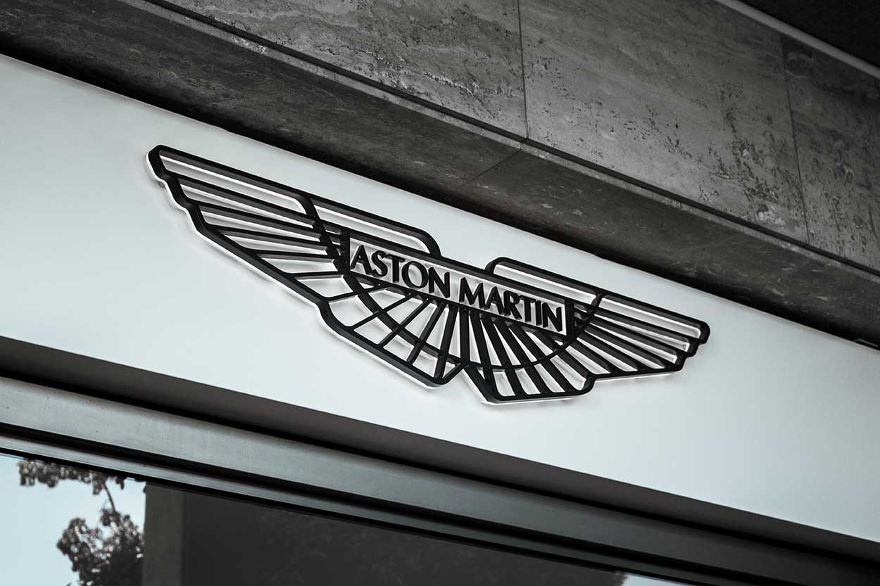 Signage for Aston Martin dealership