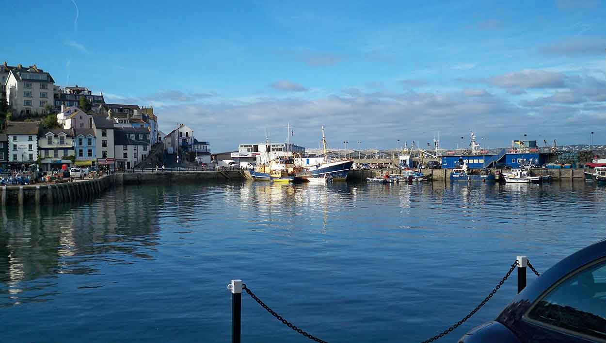 brixham quayside in devon staycation