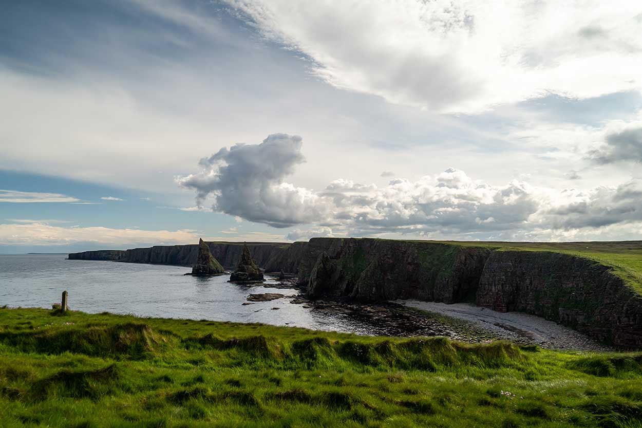 duncansby stacks on the north coast 500 in scotland