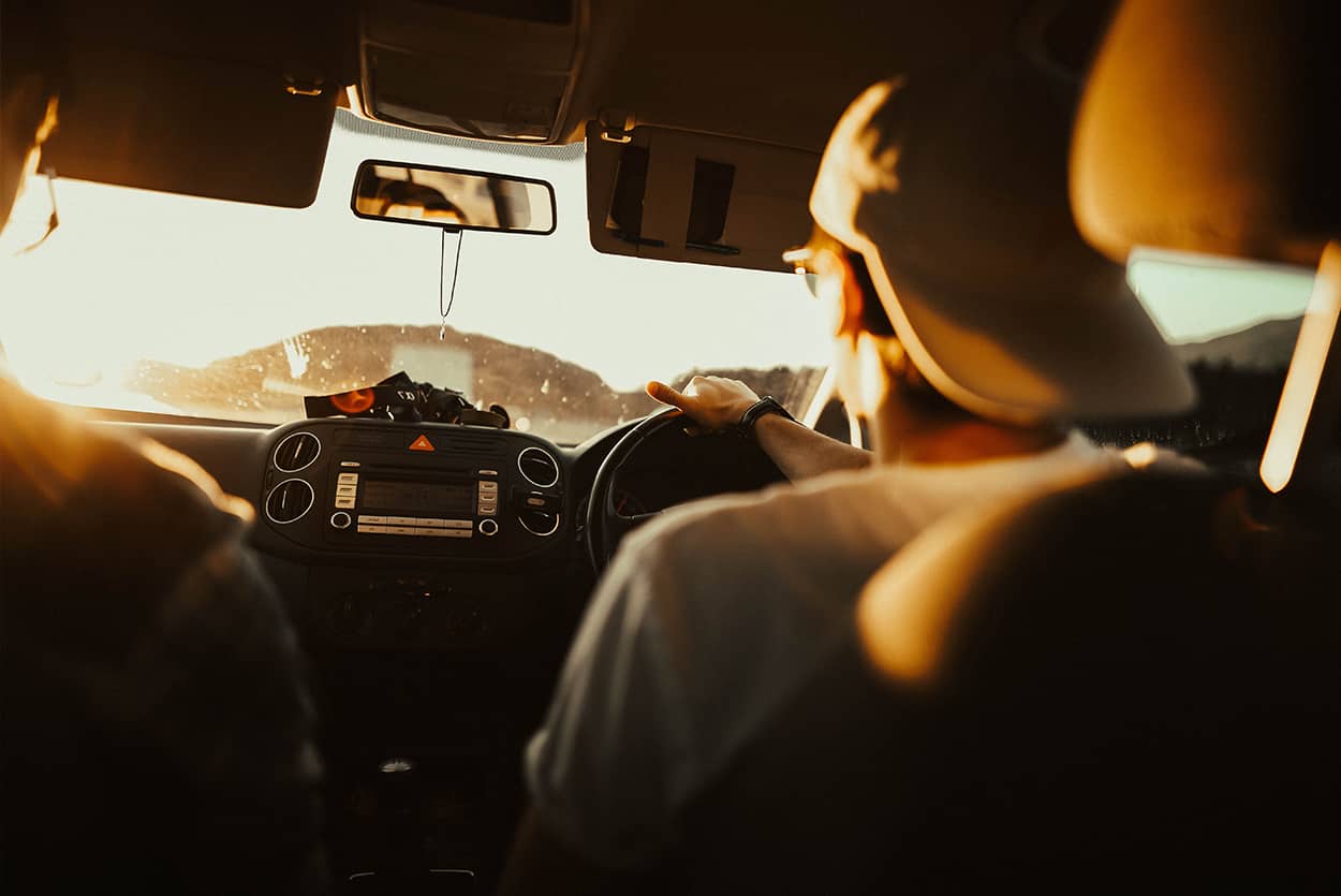 Man trying out the best car for new drivers