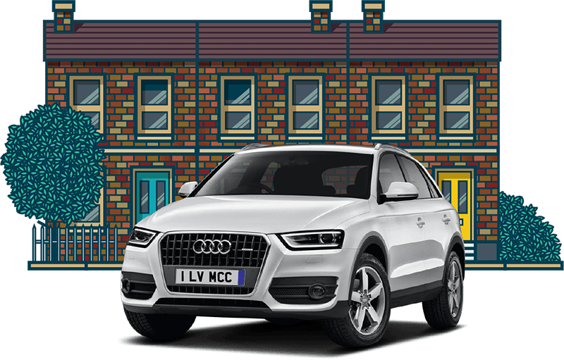 White audi purchased using car finance