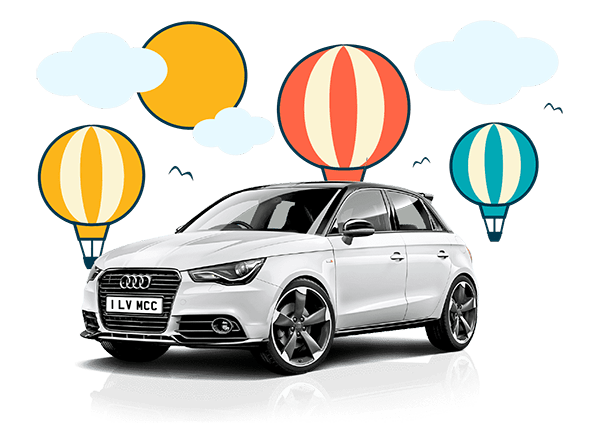 White Audi bought with Balloon payment