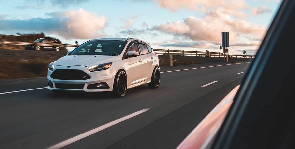 Car on the motorway with black box insurance