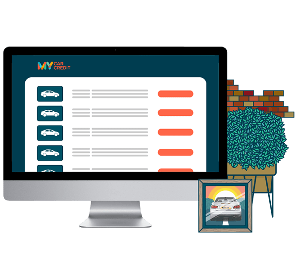My Car Credit process on an imac screen