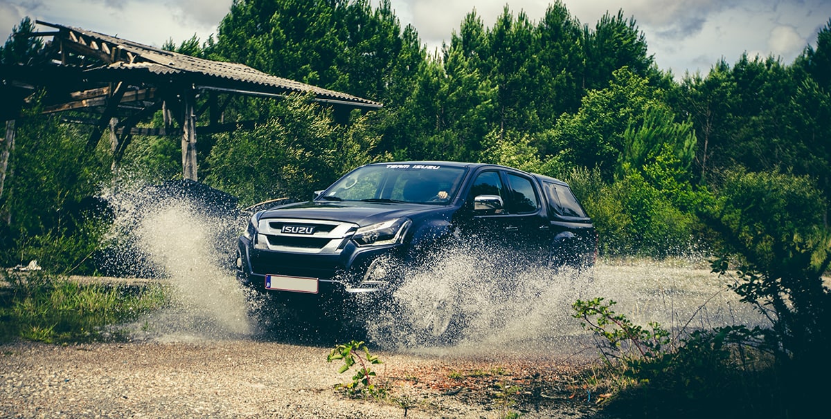 Isuzu demonstrating the benefits of 4 wheel drive