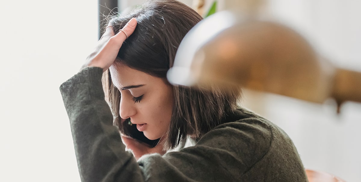 Frustrated woman on the phone