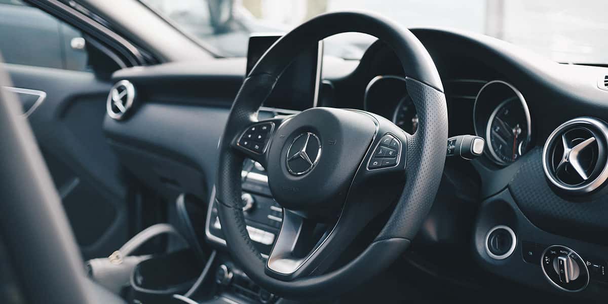 Inside a mercedes at we buy any car