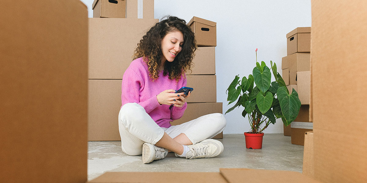 Woman using phone