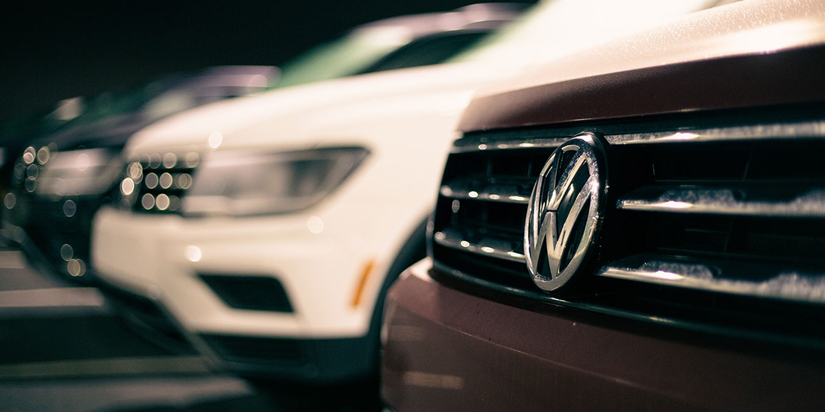 Cars at a car finance dealership