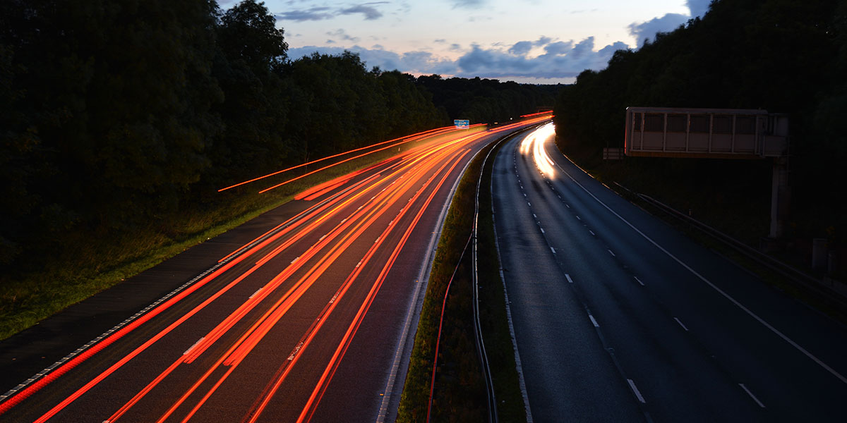 Motorway at dusk