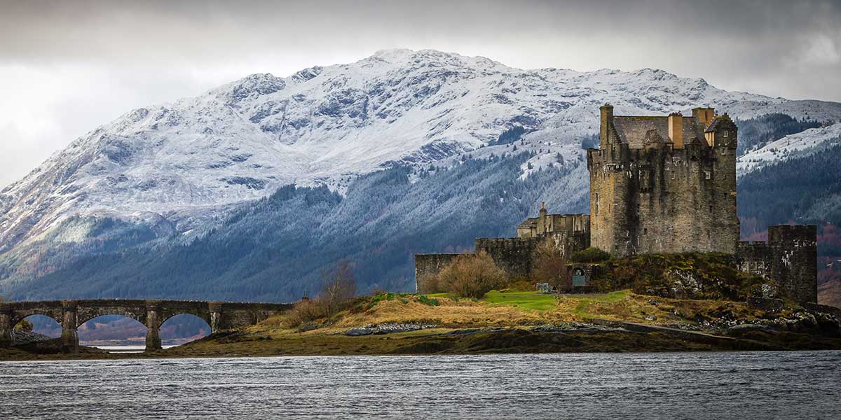 Scotland castle in winter