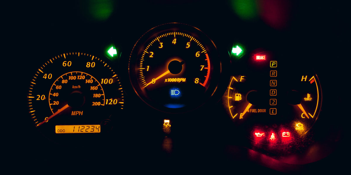 Car dashboard warning lights