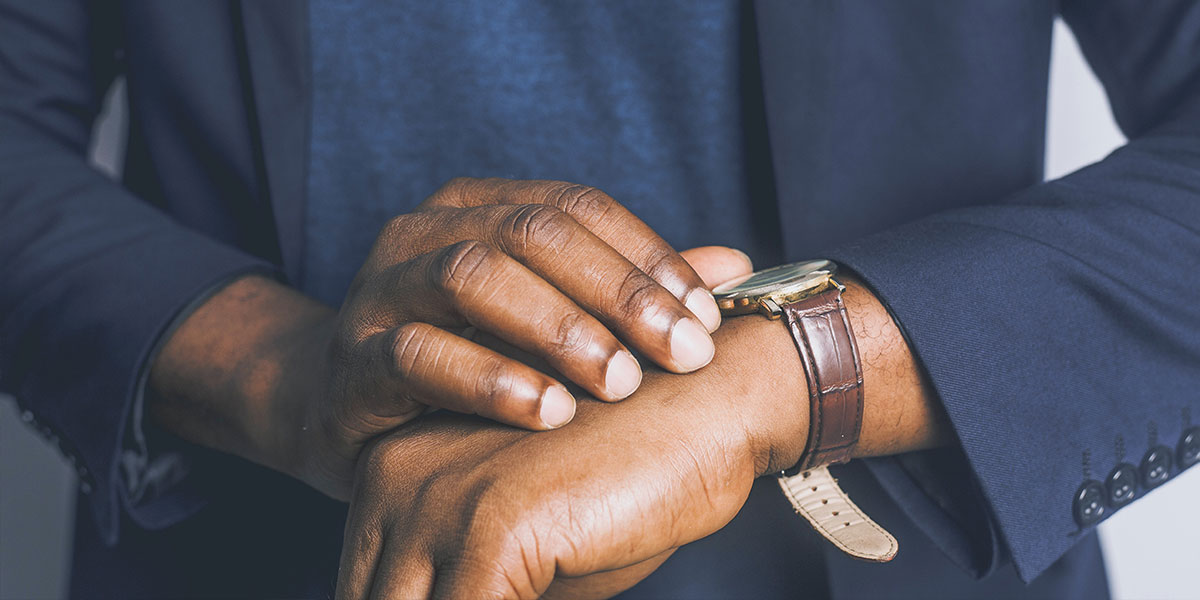 Man checking his watch