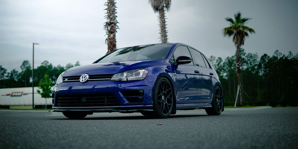 Blue VW Golf