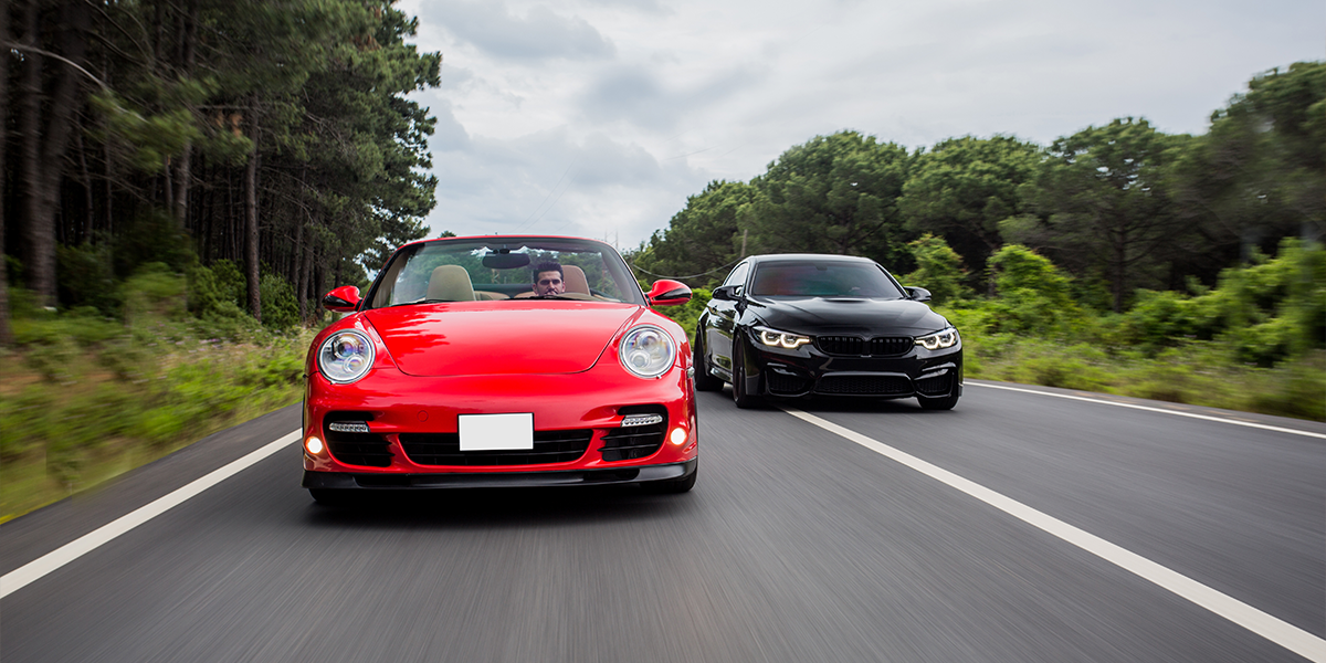 Red and black cars bought using a Balloon payment