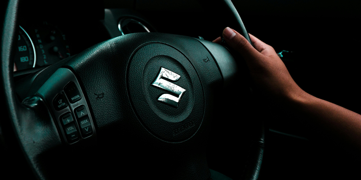 Steering wheel of a car using a used car loan