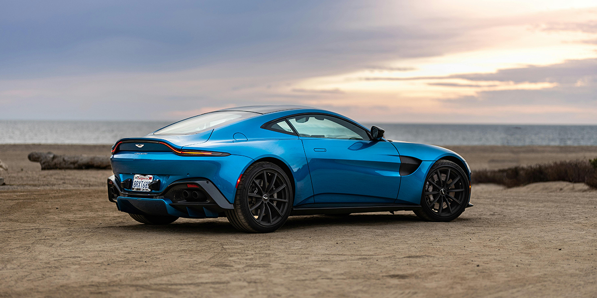 Blue Aston Martin