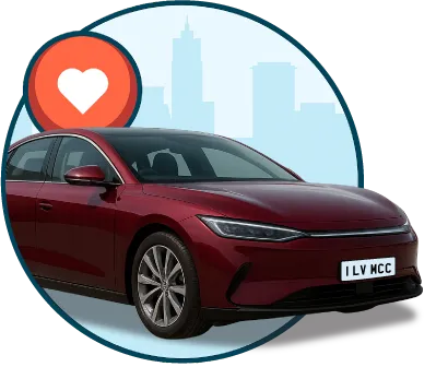 Red car purchased using car finance from My Car Credit